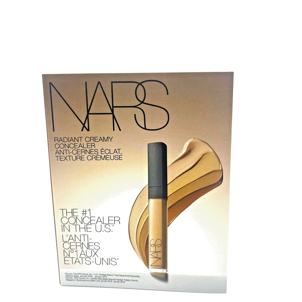 Nars Radiant Creamy Concealer 4 Shades Sample Card Biscuit Caramel Walnut Amande
